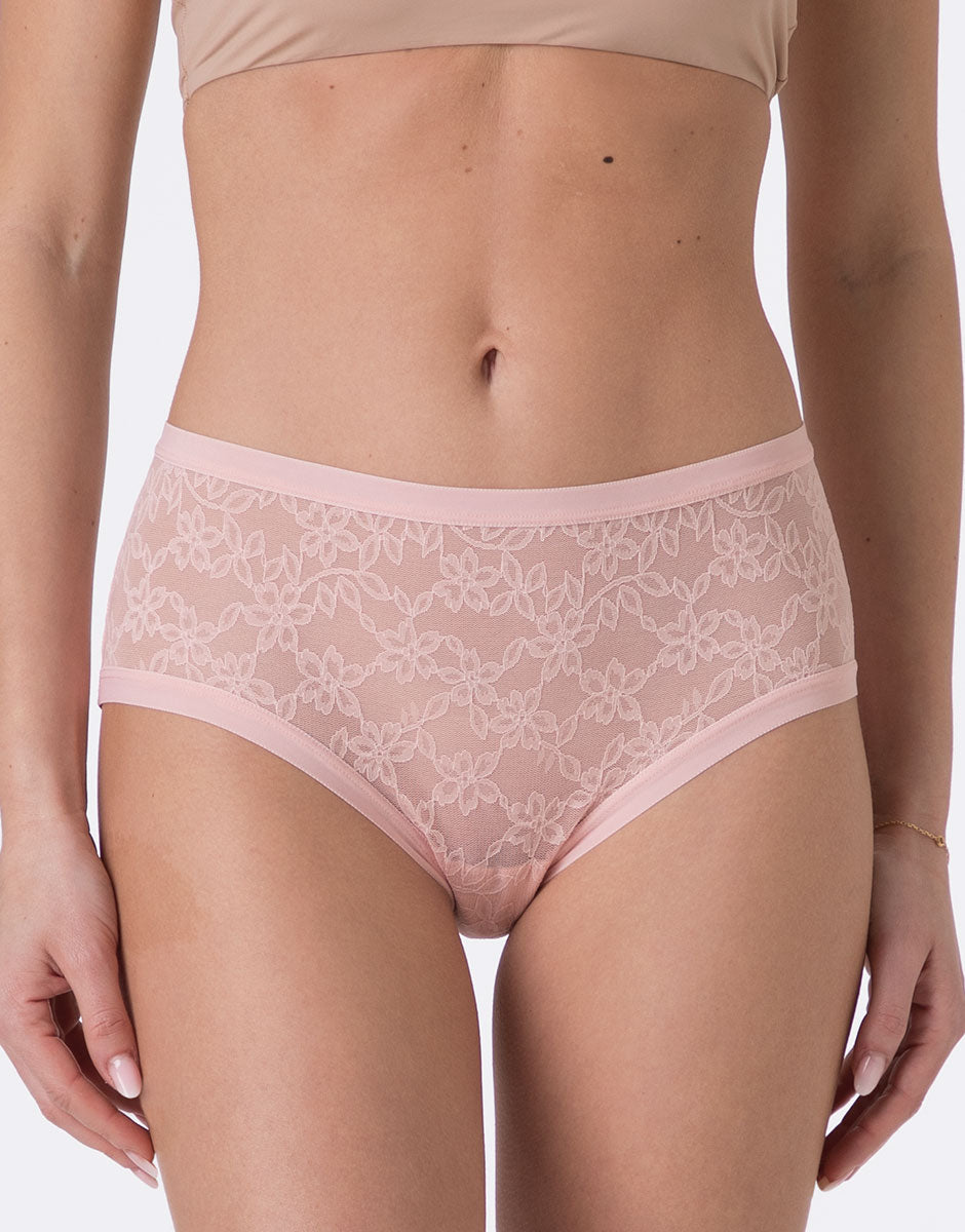 Lovable Lovely Lace Slip Alto Pizzo Rosa Blush