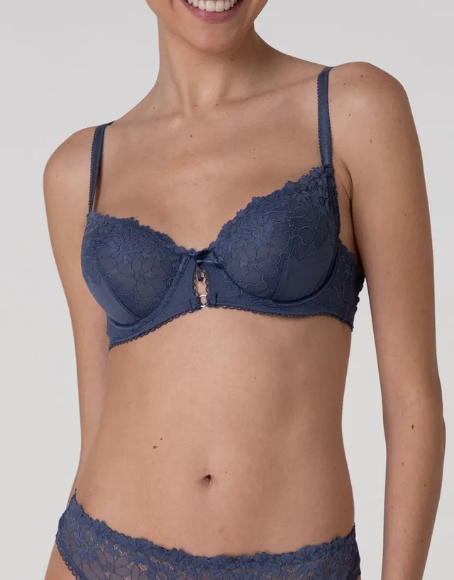Lovable Garden Flowers Lace reggiseno blu polvere pizzo