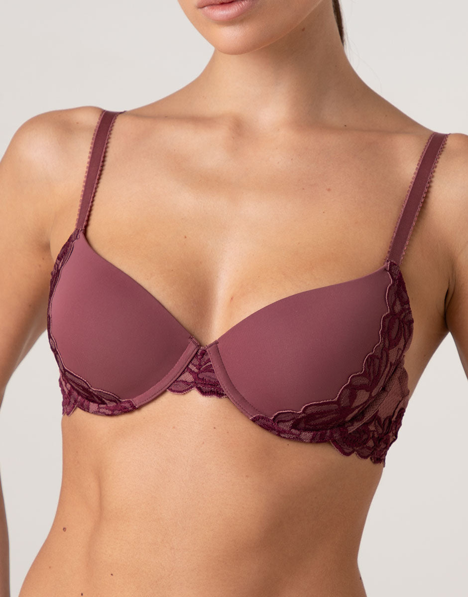 Lovable Elegant Muse reggiseno imbottito rosso amaranto e vinaccia