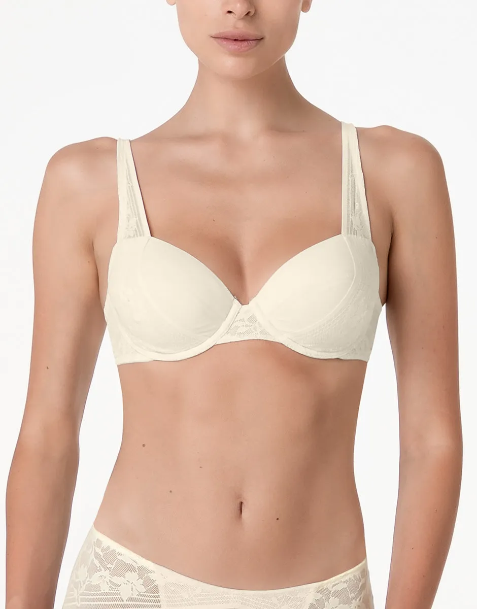 Lovable Blossom Lace Reggiseno Avorio in Pizzo Imbottito