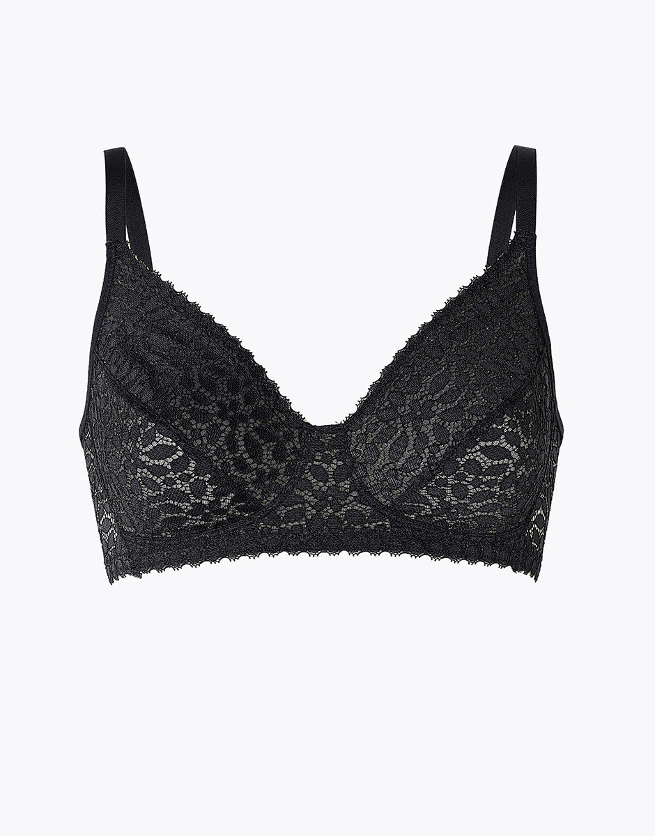Lovable Value Elegance reggiseno senza ferretto nero in pizzo
