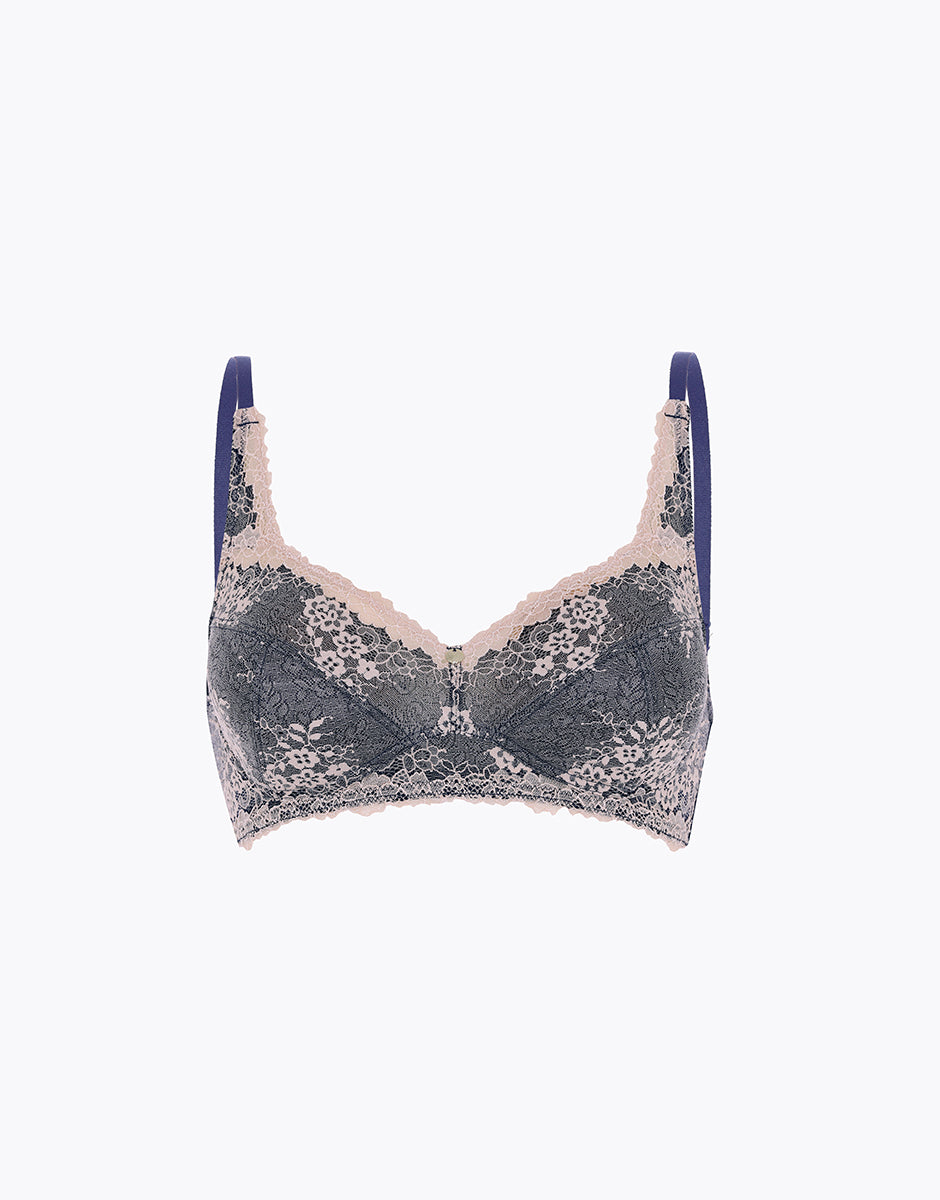 Lovable Beauty Curves reggiseno blu jeans cappuccino pizzo