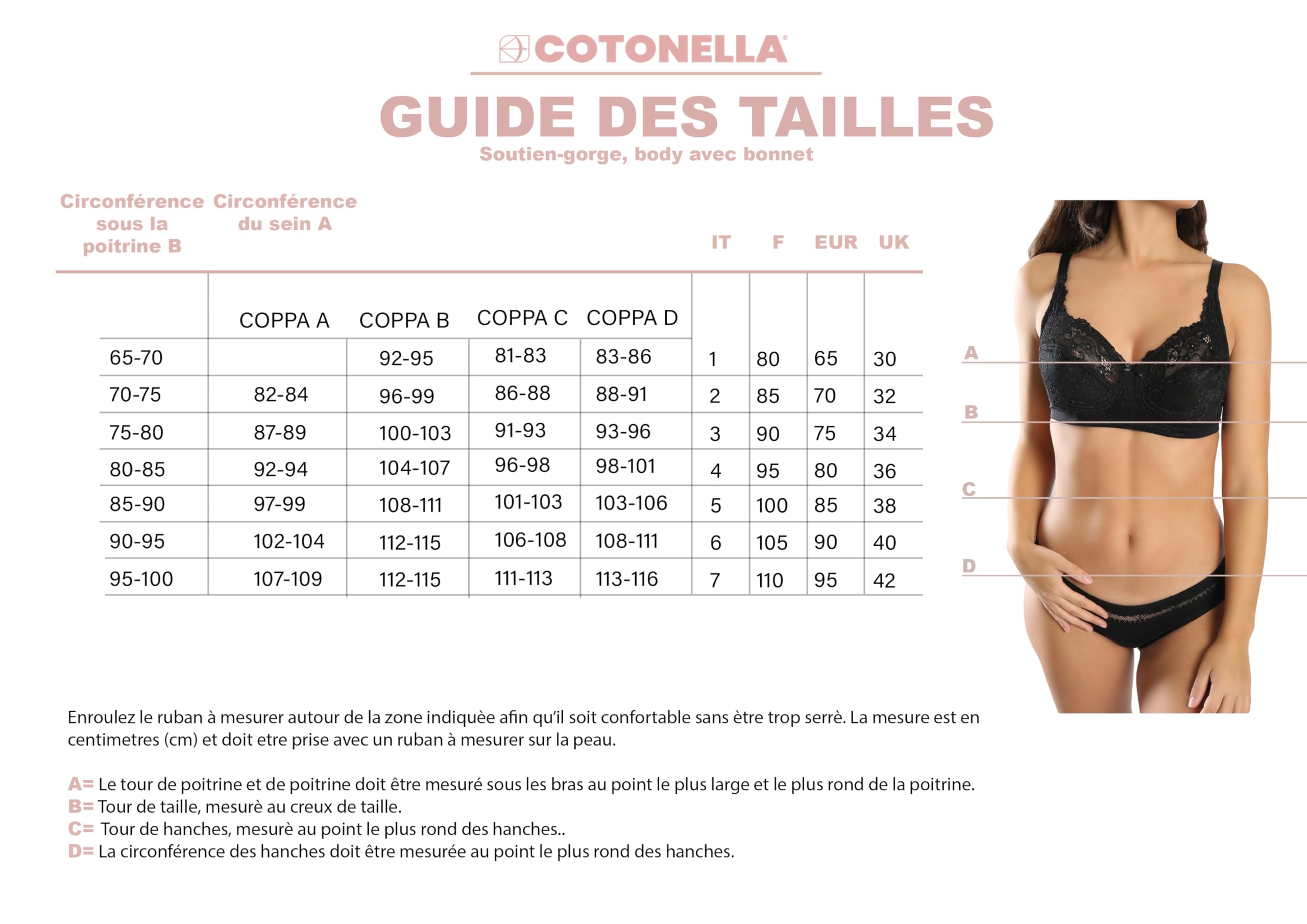 Cotonella Reggiseno a Fascia Imbottito 3B Senza Ferretto