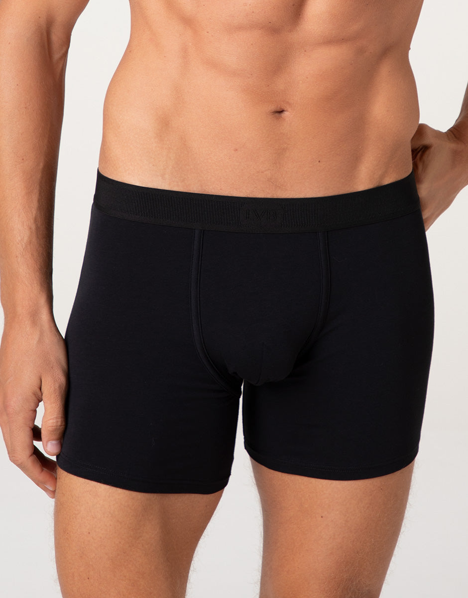 Lovable Man Signature Cotton Boxer lungo nero