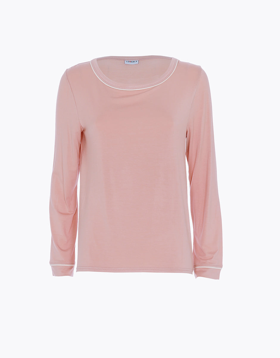 Lovable Casacca Pigiama Viscosa Rosa Blush Manica Lunga