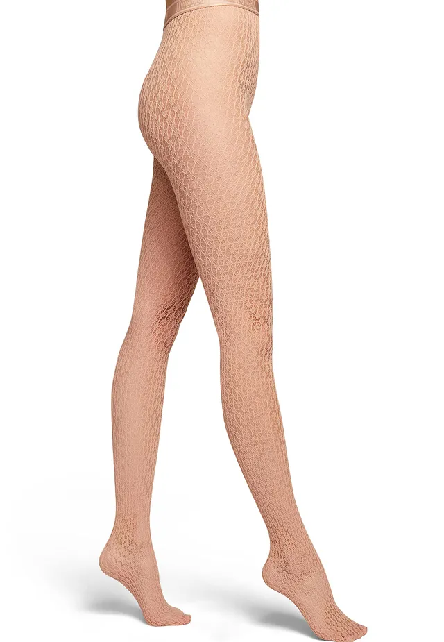 Wolford Annelle collant a rete smoothie S motivo geometrico