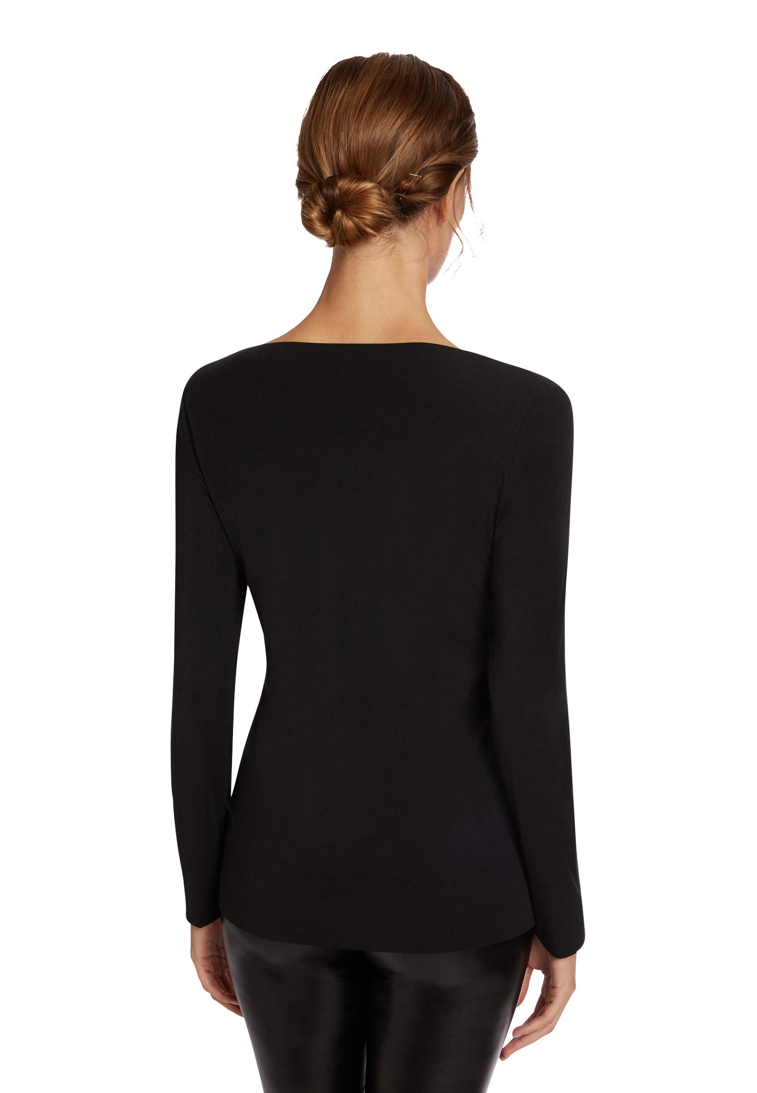 Wolford Aurora Pure top maniche lunghe jersey girocollo