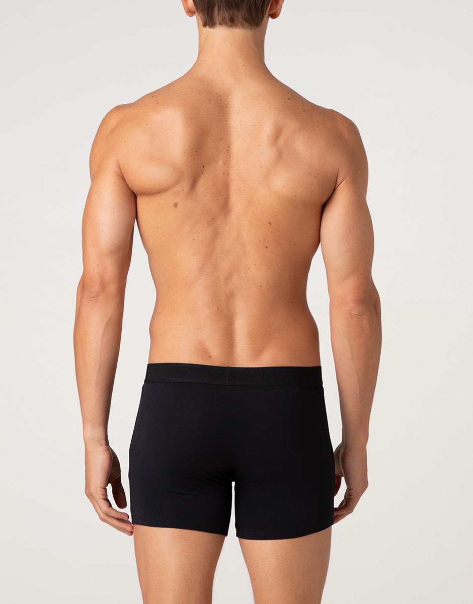 Lovable Man Signature Cotton Boxer lungo nero