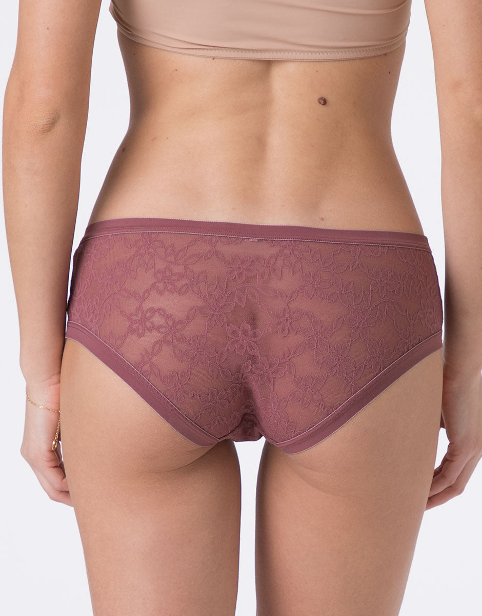 Lovable Lovely Lace Slip Midi Pizzo Rosso Amaranto