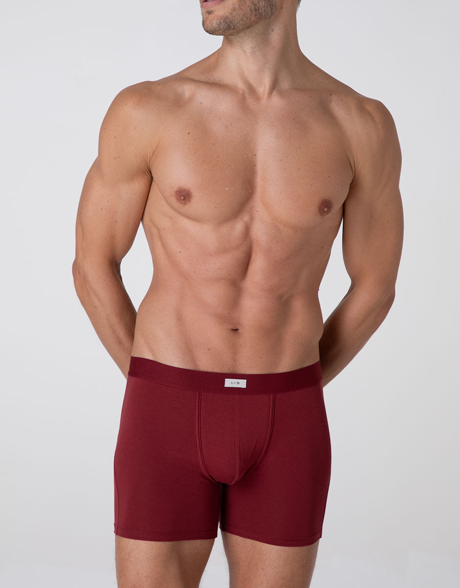 Lovable Modern Stretch Cotton boxer lungo granata cotone