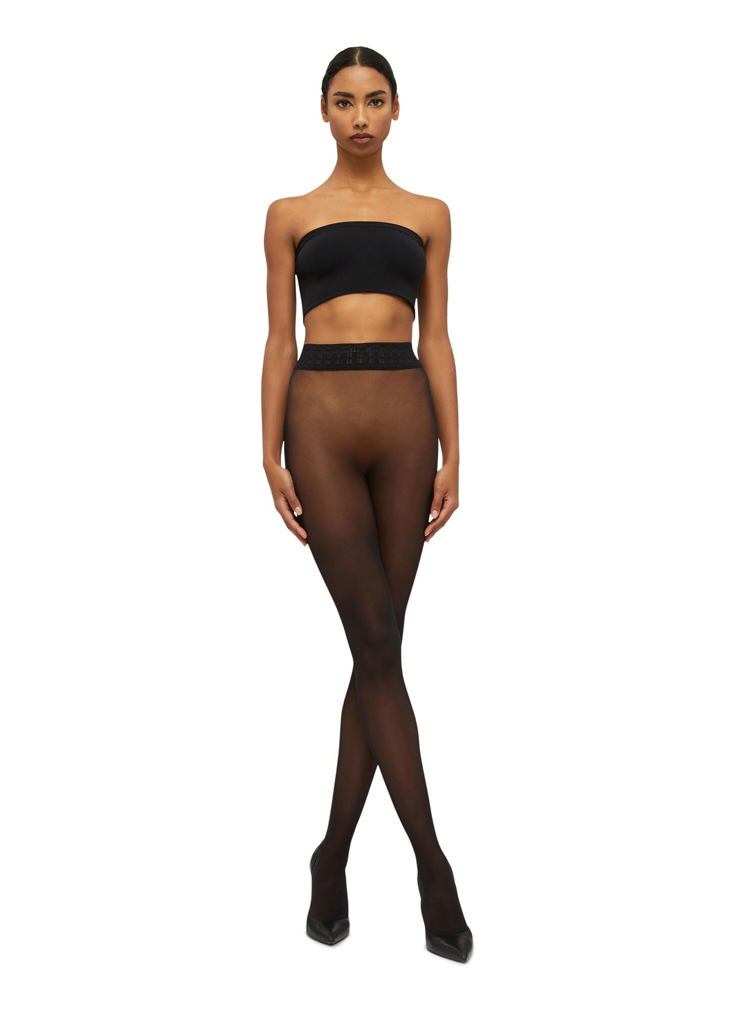 Wolford Fatal 15 collant velati neri 15 den 2 pezzi S