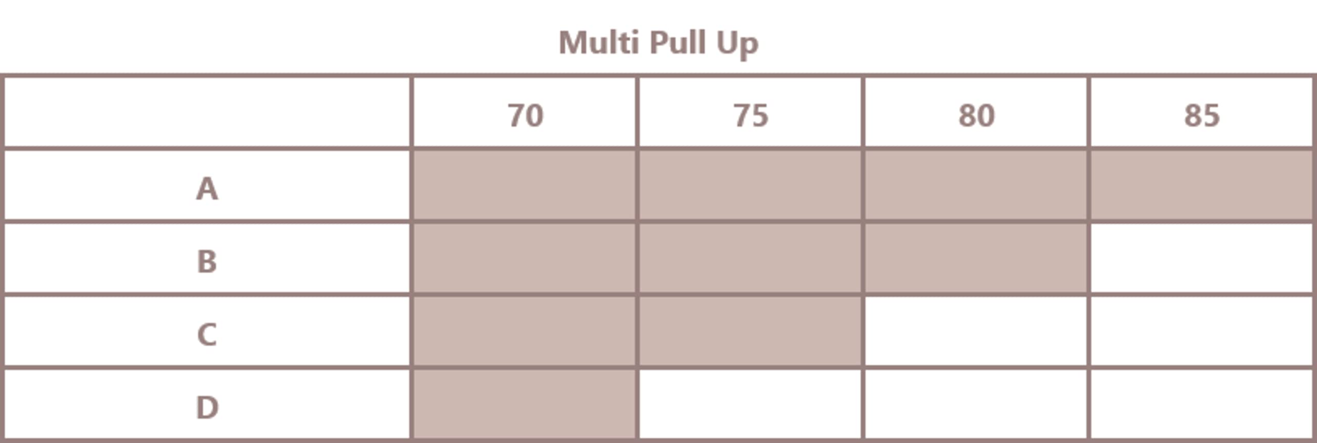 Bye Bra Multi Pull-Up reggiseno adesivo push-up marrone invisibile