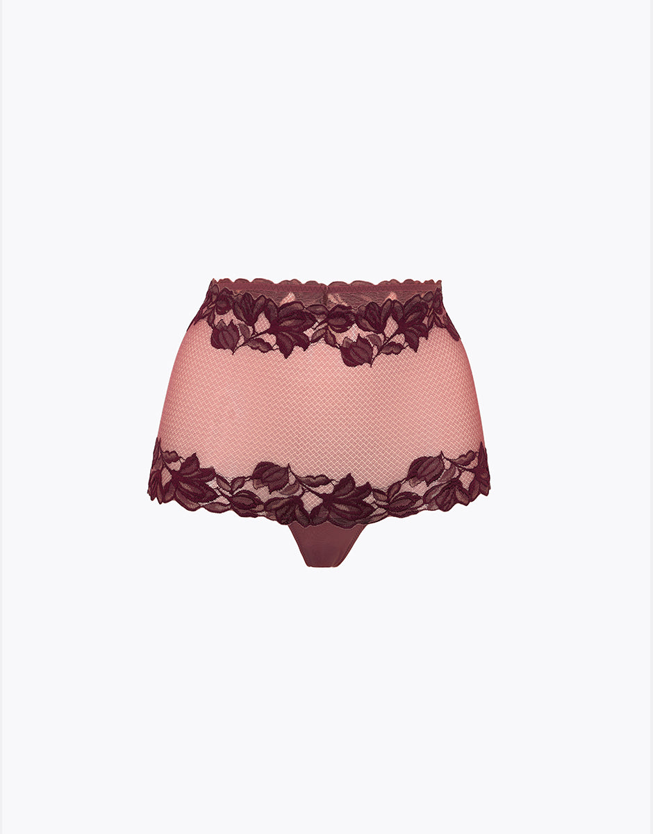 Lovable Elegant Muse Slip Alto pizzo rosso amaranto e vinaccia
