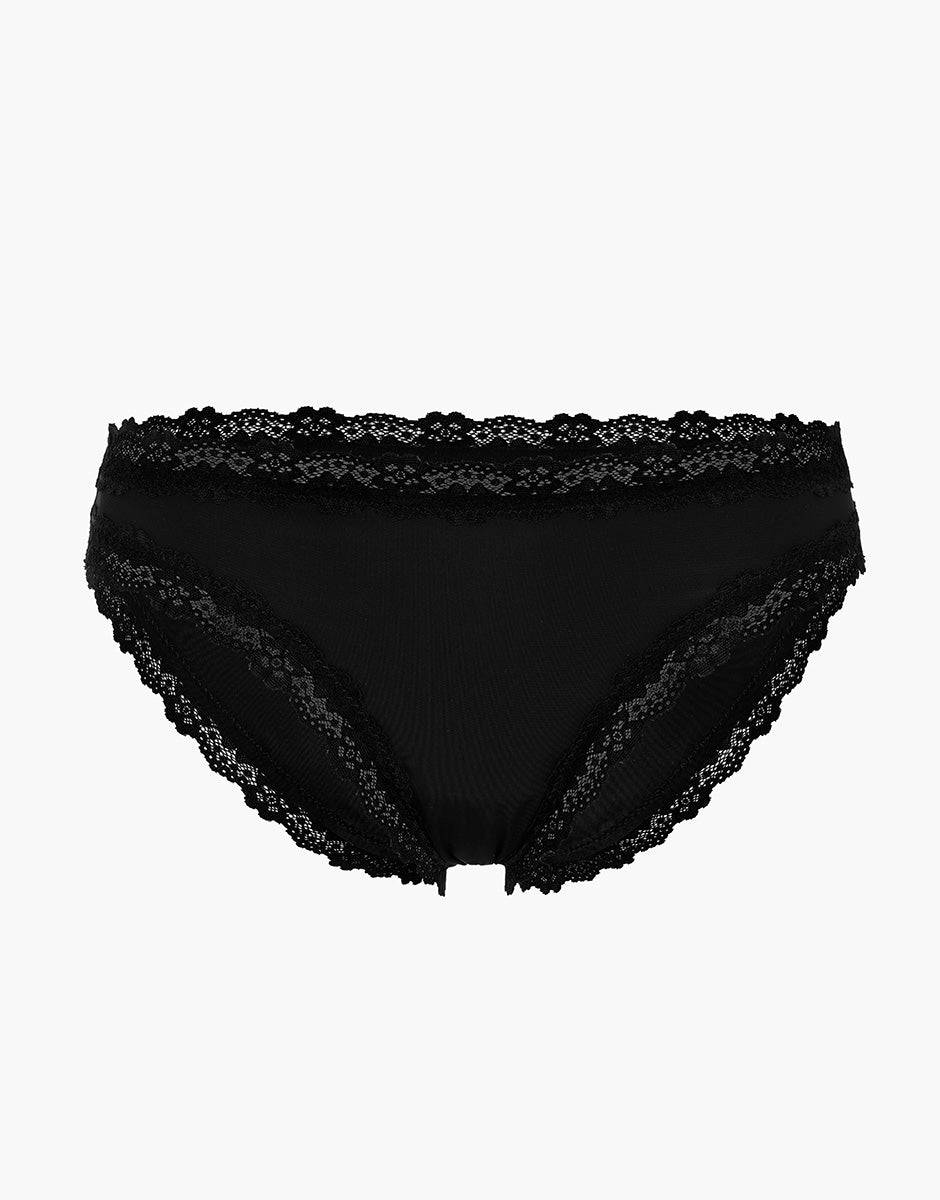 Lovable Lacy Micro Slip Nero in Pizzo Taglia Vera