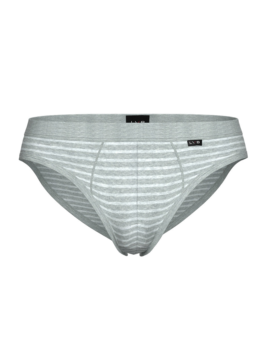 Lovable Man Jacquard Cotton Modal slip uomo grigio a righe