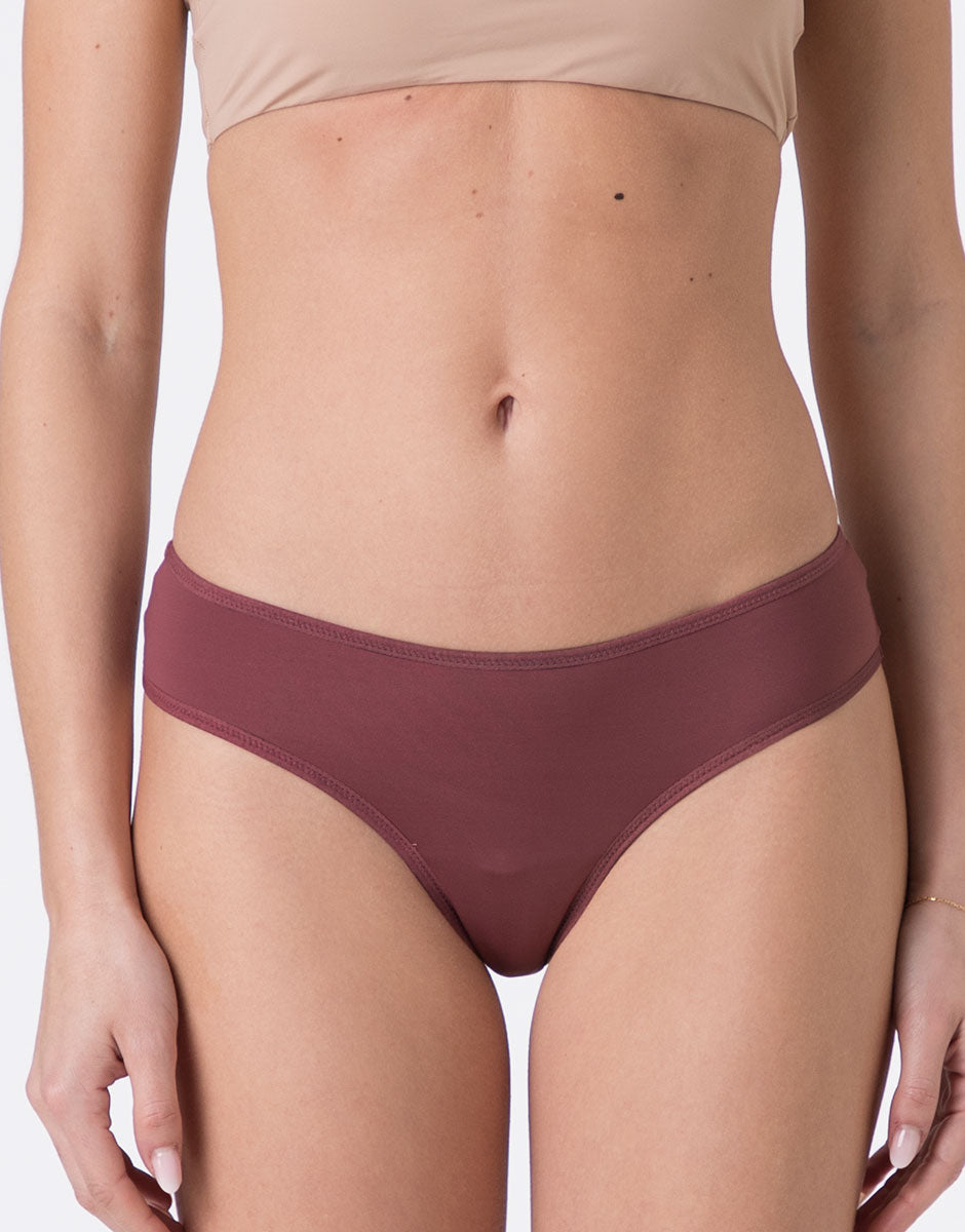 Lovable Invisible brasiliano slip rosso amaranto senza cuciture