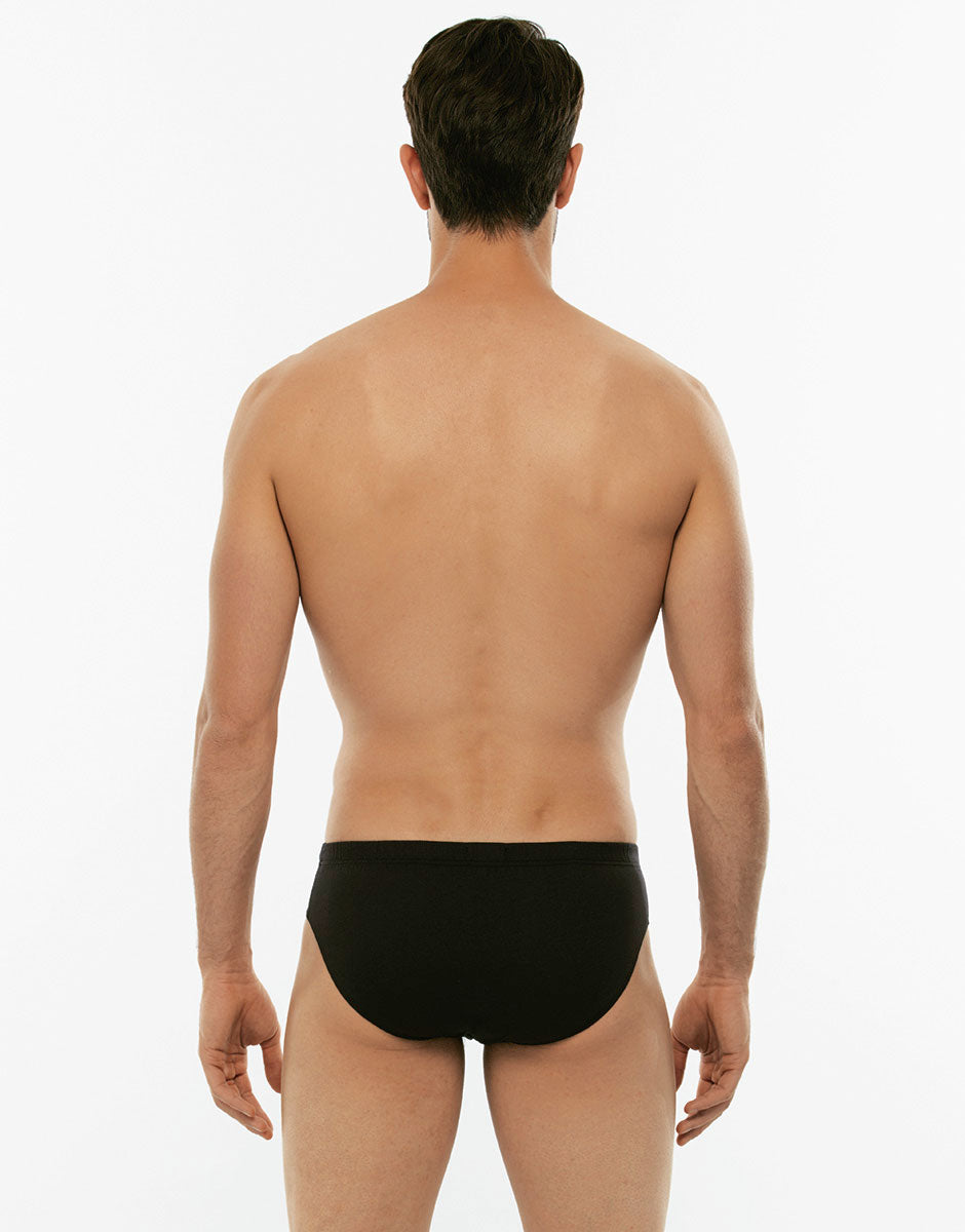 Lovable Man Pure Cotton slip uomo nero cotone bipack
