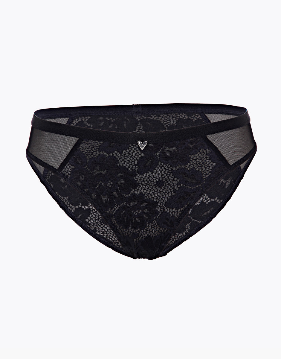 Lovable Anniversary Lace slip in pizzo nero