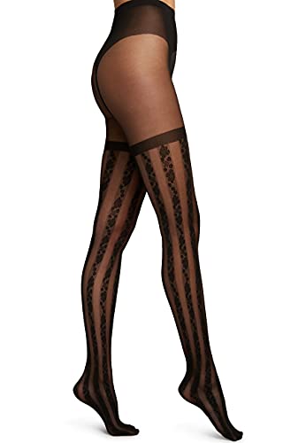 Wolford Ruth collant effetto reggicalze gessati floreali