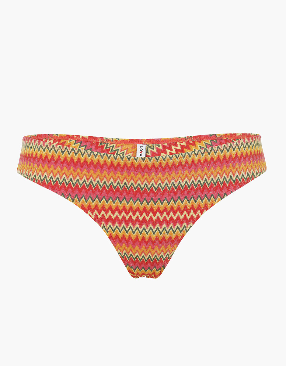 Lovable Printed Lurex costume brasiliano zigzag multicolor