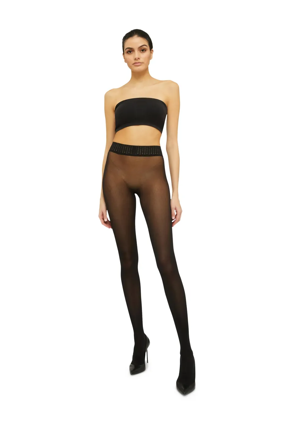 Wolford collant 50 denari 3 pezzi nero coprente
