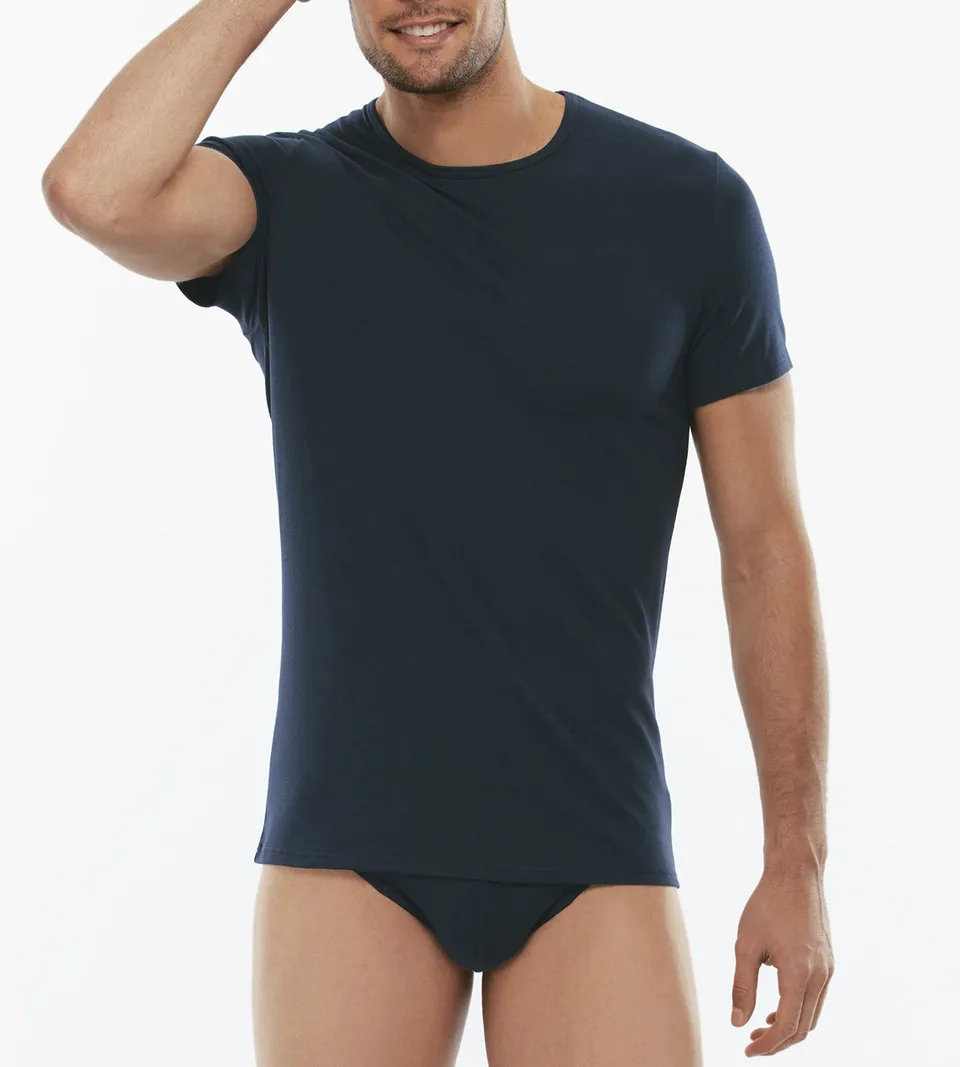 Lovable Cotton Stretch L05XUE1-007 t-shirt blu cotone elasticizzato