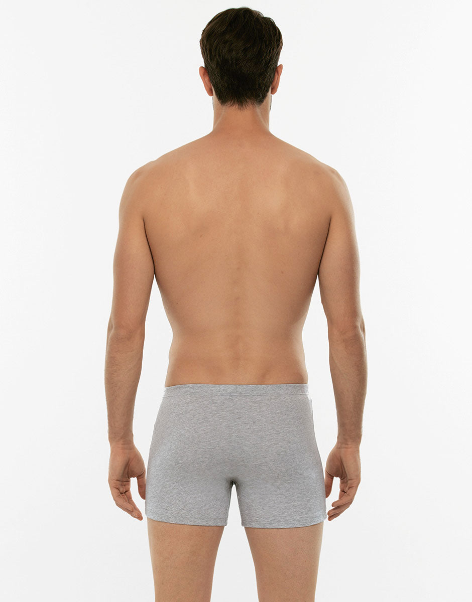 Lovable 100% Pure Cotton boxer parigamba grigio 2 pezzi