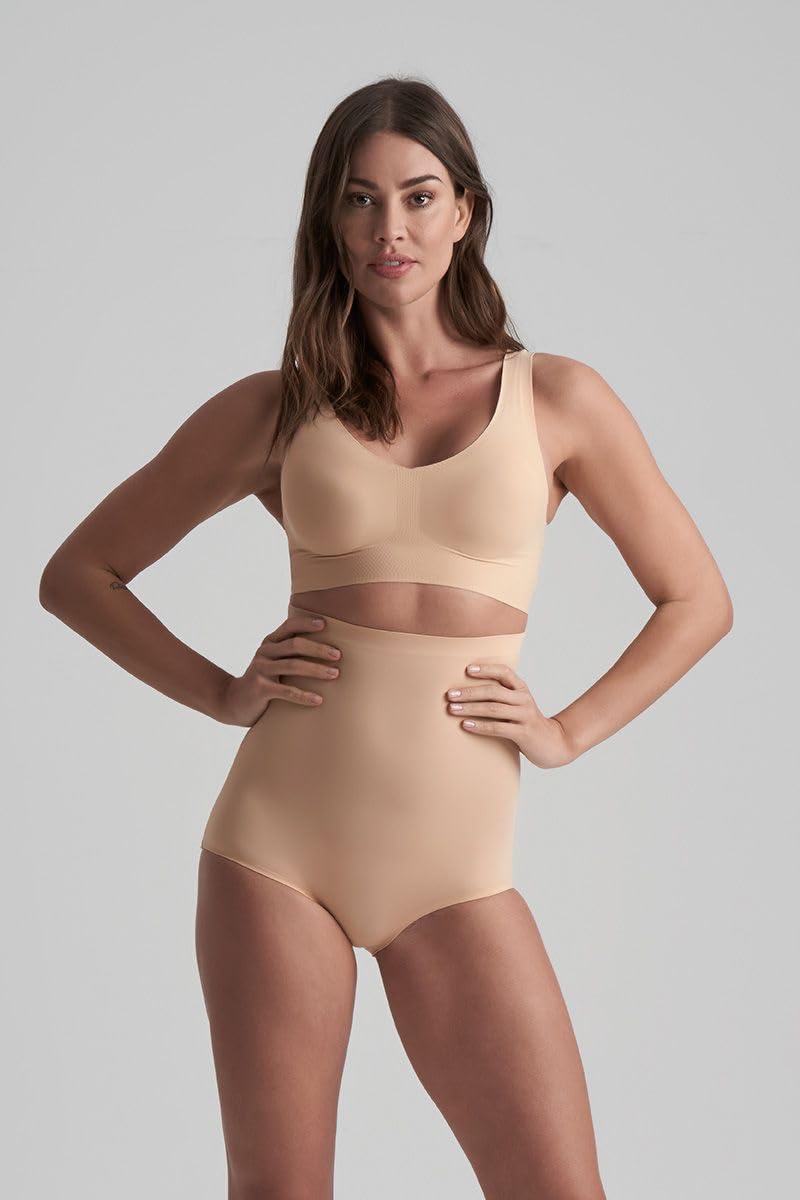 Bye Bra Invisible E30905 slip vita alta contenitivo beige