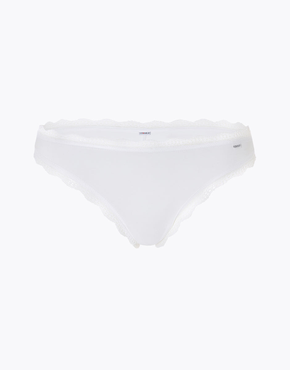 Lovable Lovely Brasiliano cotone e pizzo bianco