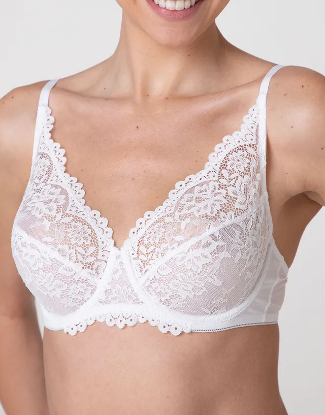 Lovable Stylish Lace reggiseno con ferretto bianco in pizzo