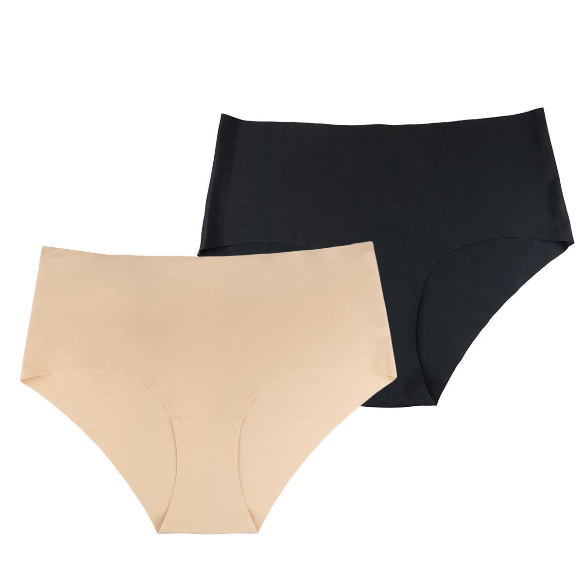 Bye Bra Invisible slip vita alta 2 pezzi nero e beige XS