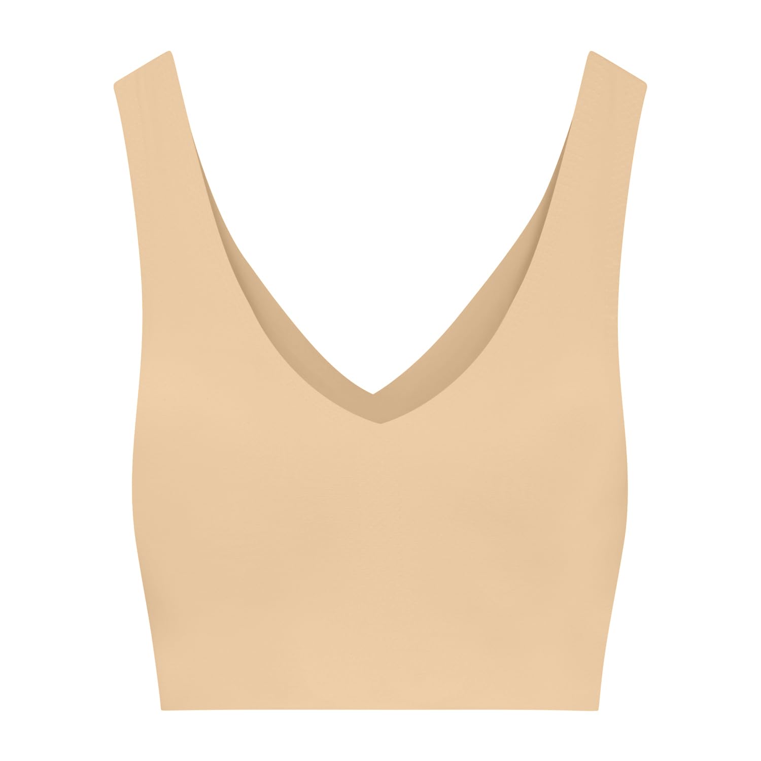 Bye Bra scollo a V reggiseno invisibile senza cuciture beige