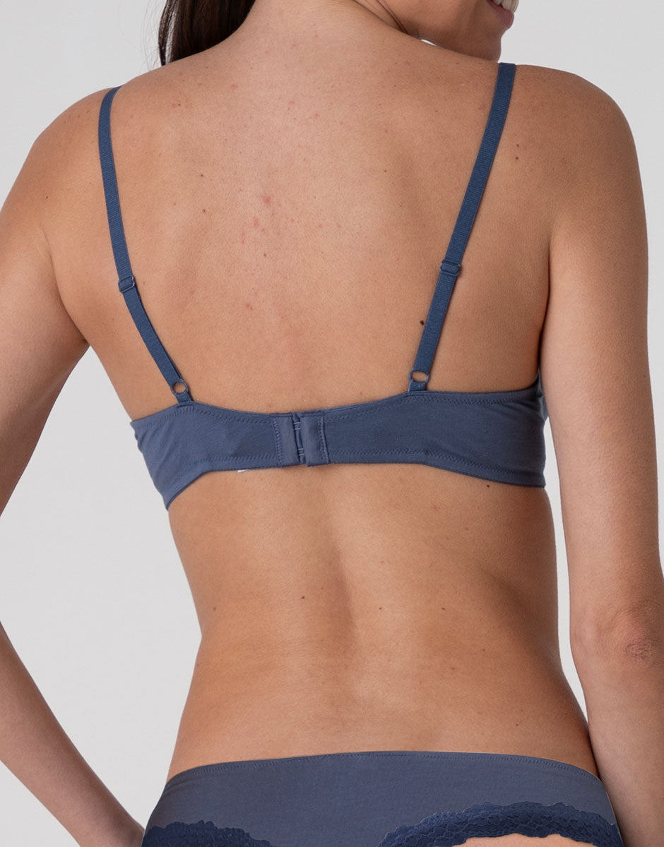 Lovable Trendy Modal reggiseno con ferretto blu polvere cotone