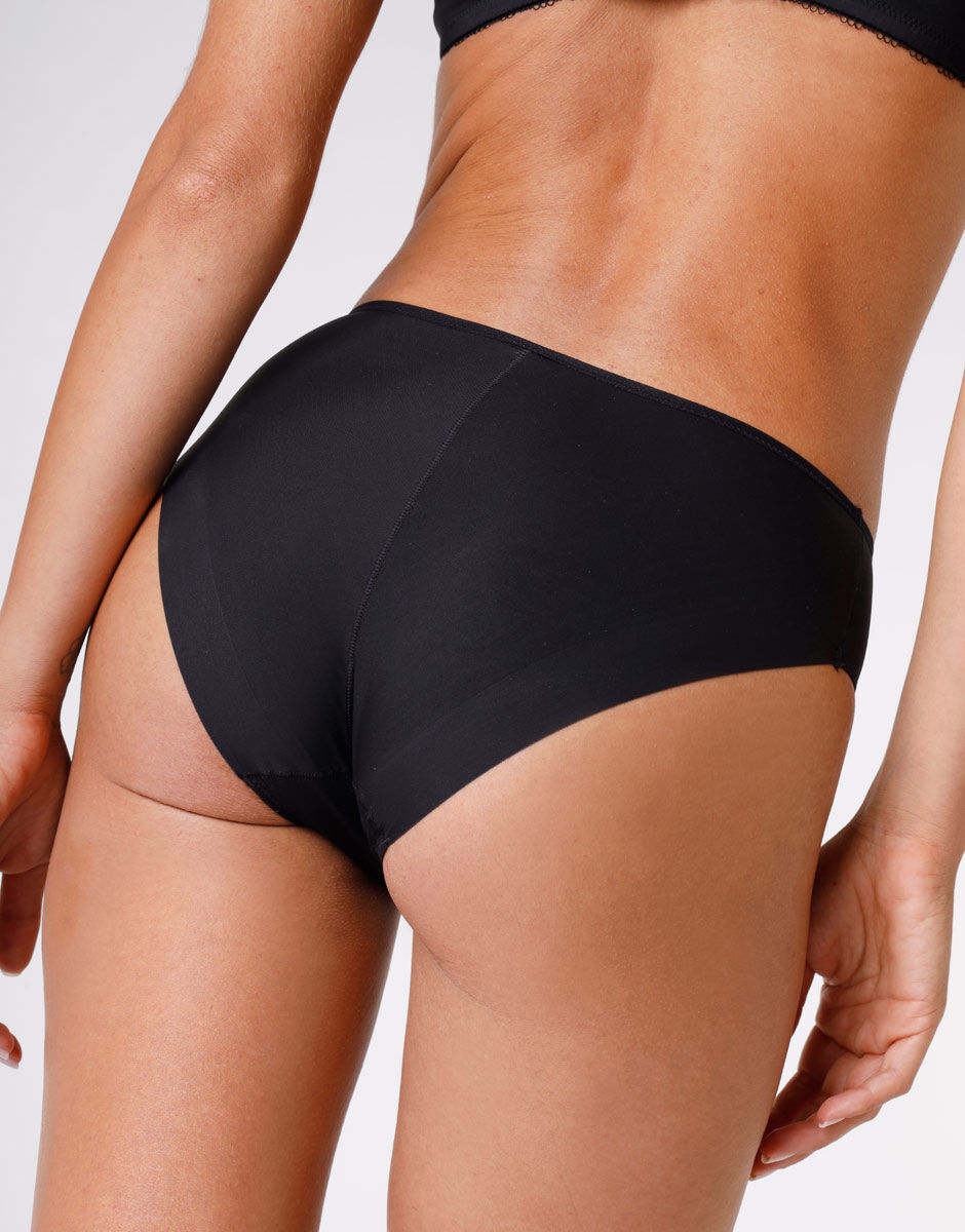 Lovable Invisible L0193 slip midi microfibra nero invisibile