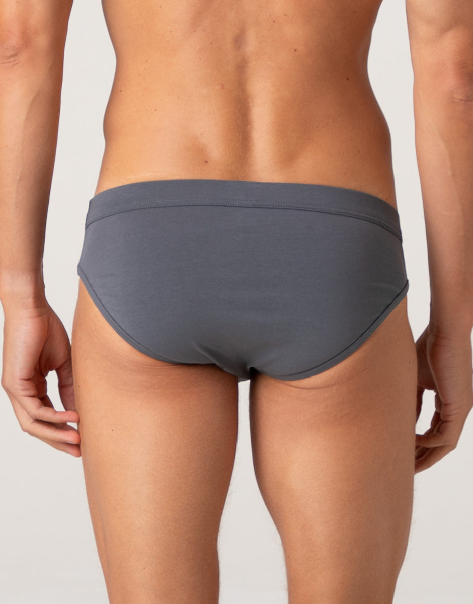 Man Dynamic Cotton slip uomo grigio antracite cotone