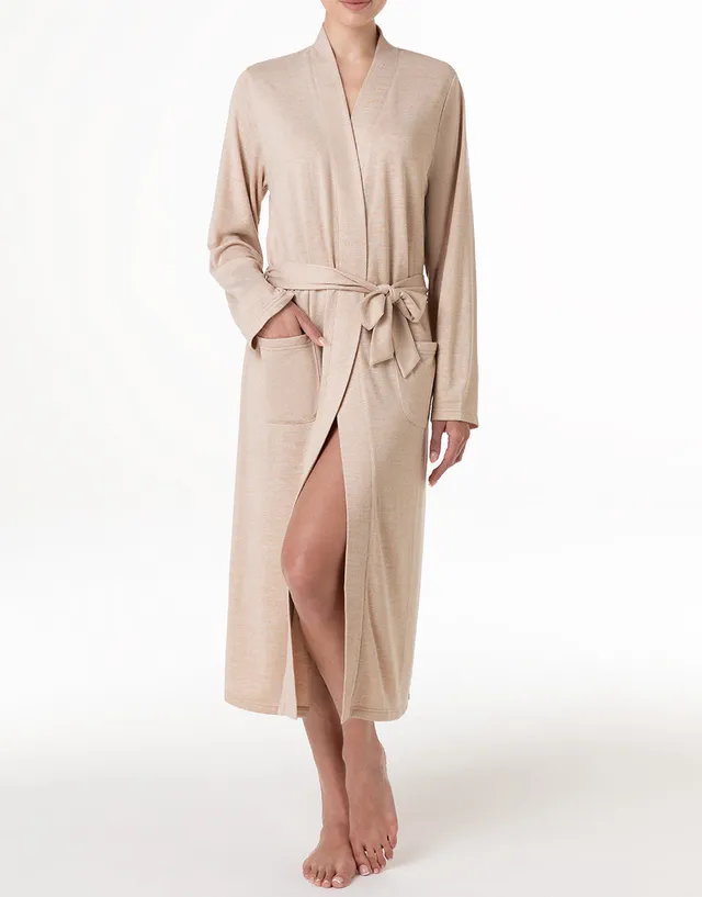 Lifewear vestaglia lunga tessuto caldo cappuccino