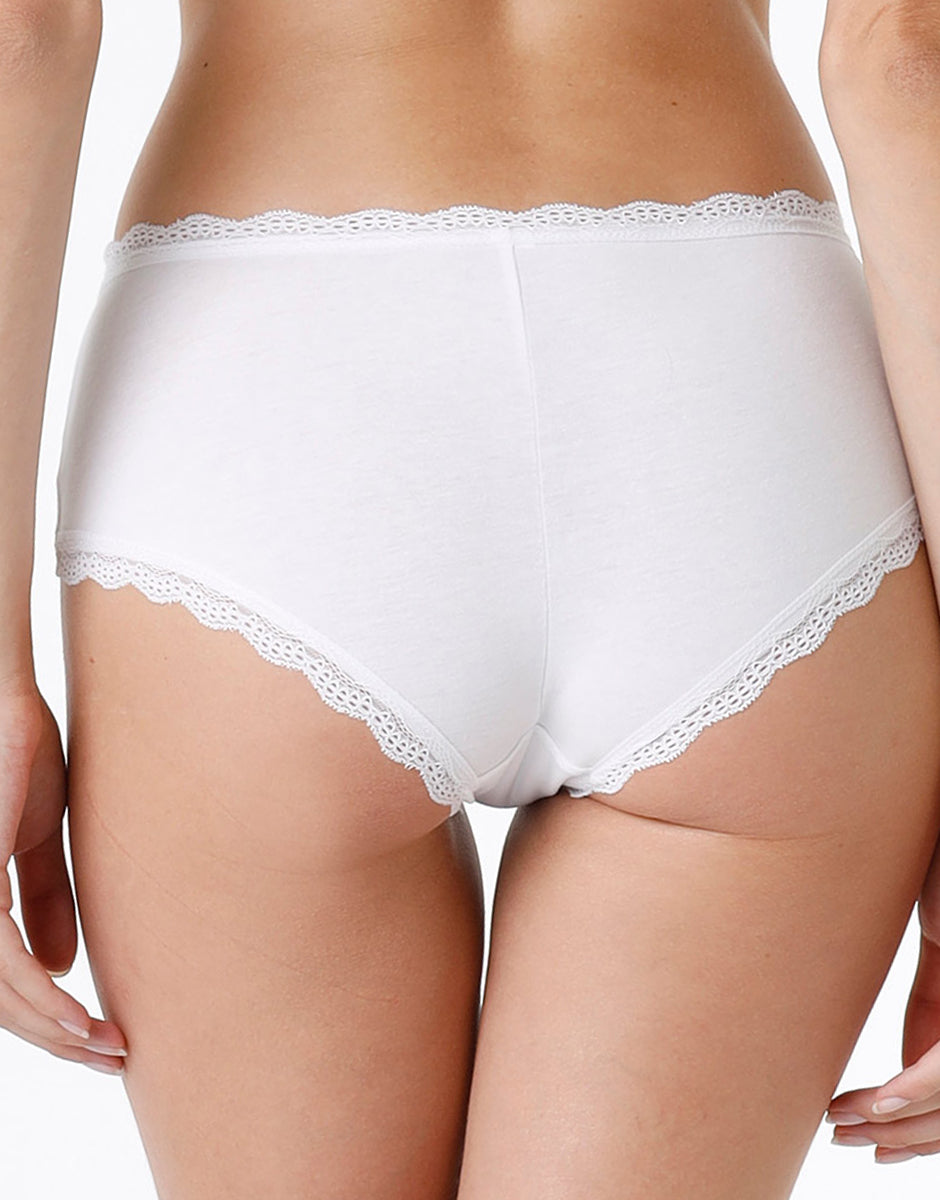 Lovable Lovely shorty cotone pizzo bianco