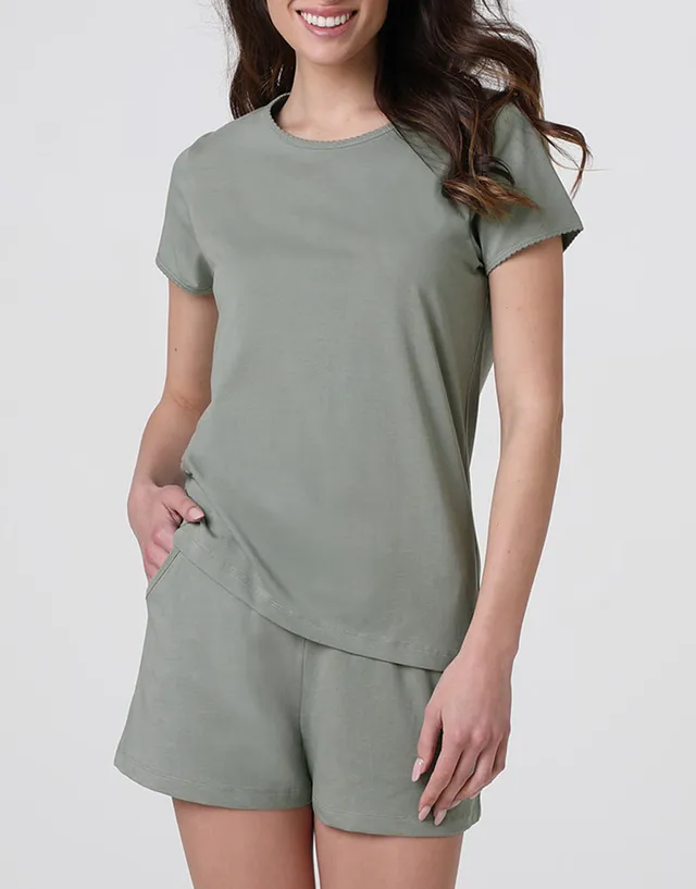 Lovable Pigiama Corto Jersey Verde Vintage Cotone Donna