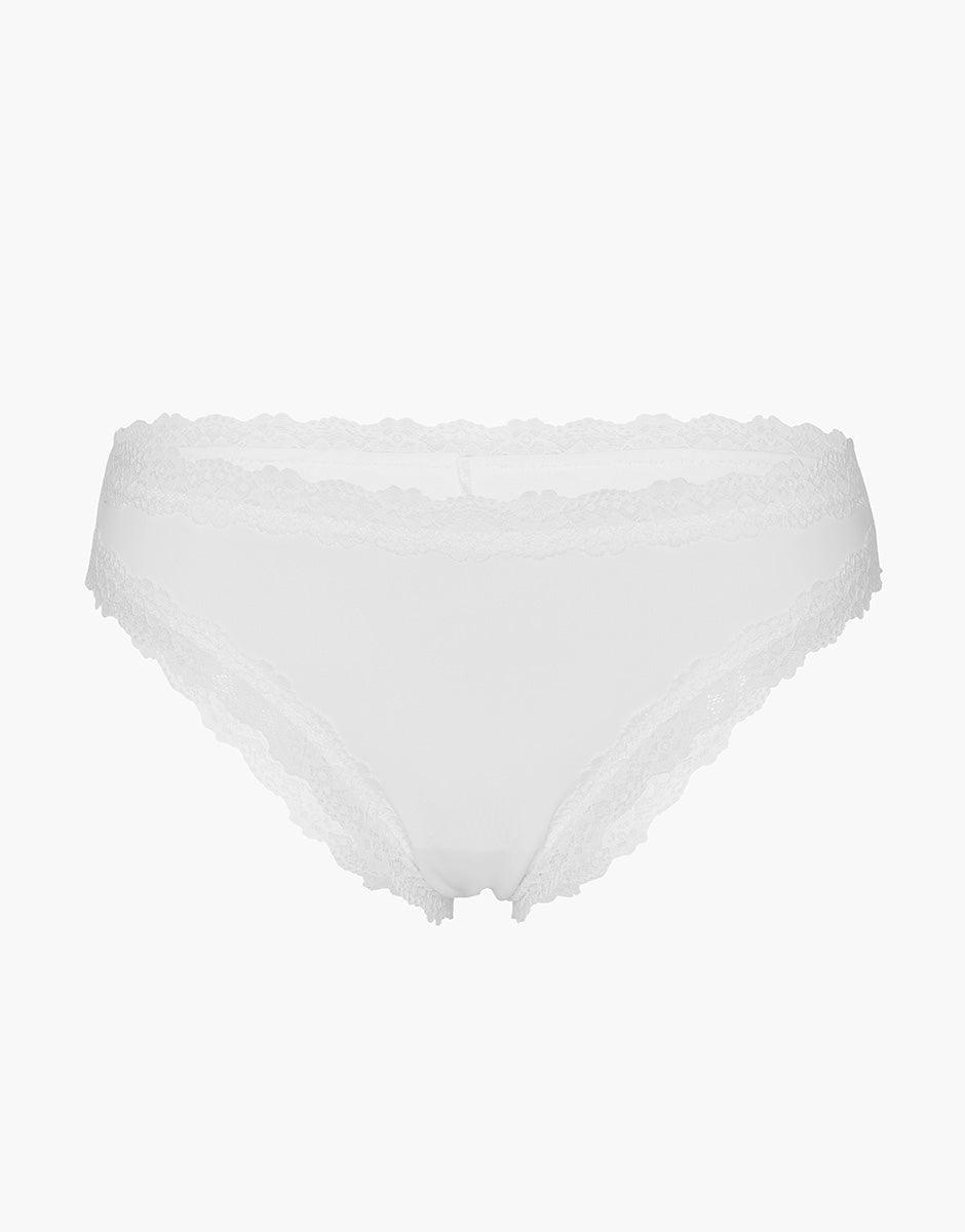 Lovely Lacy Micro brasiliano microfibra bianco pizzo