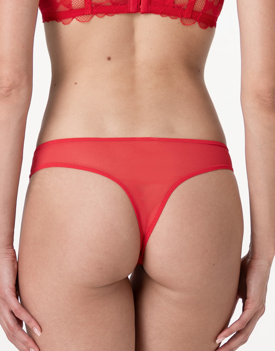 Lovable Romance Hearts perizoma rosso cuori in tulle