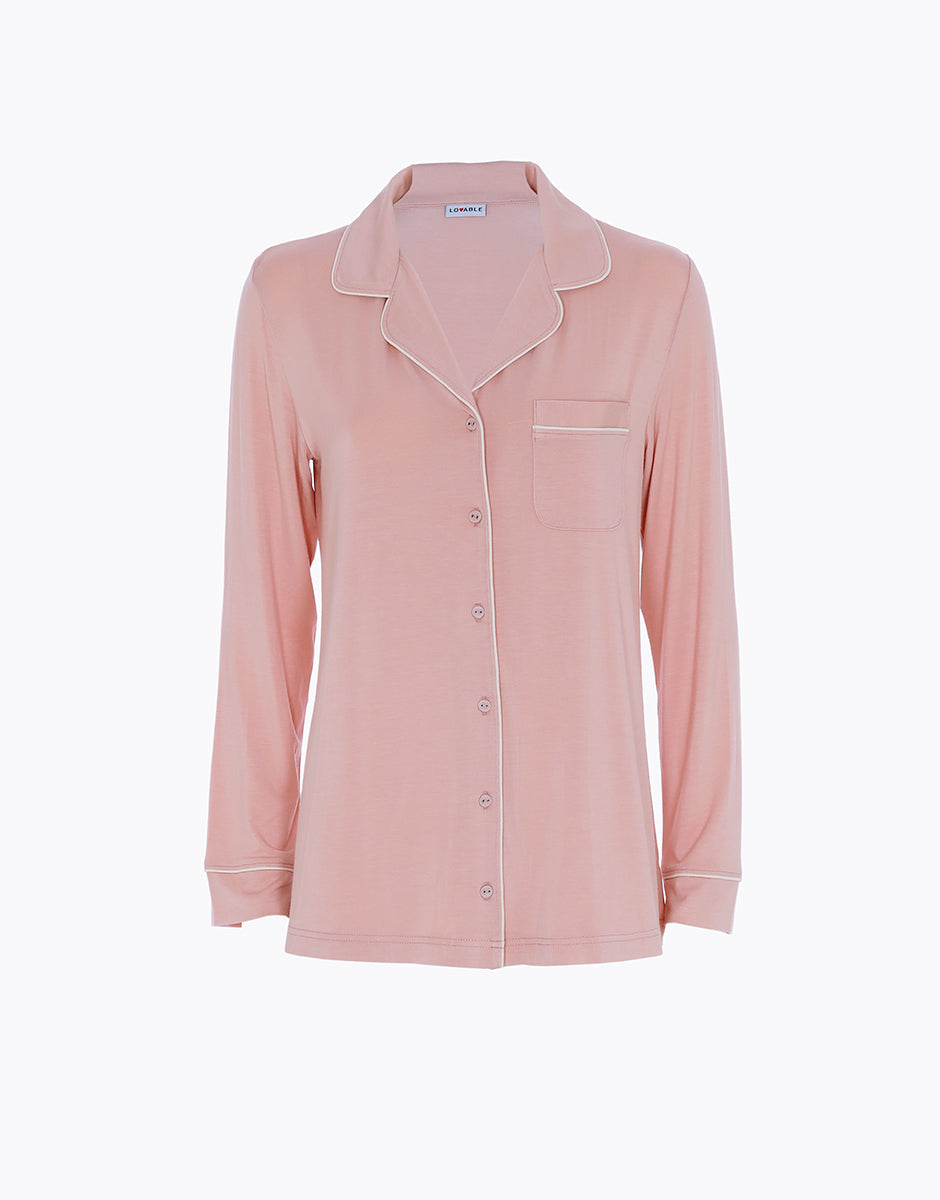 Lovable casacca aperta viscosa rosa blush manica lunga
