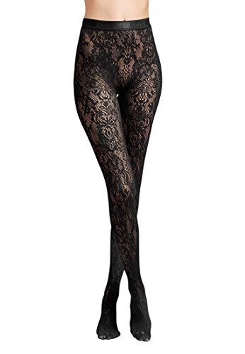 Wolford Phyllis collant a rete nero S