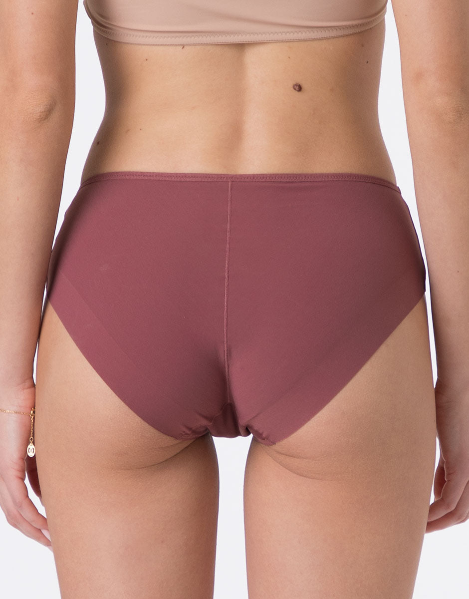 Lovable Invisible L0193 slip midi microfibra rosso amaranto