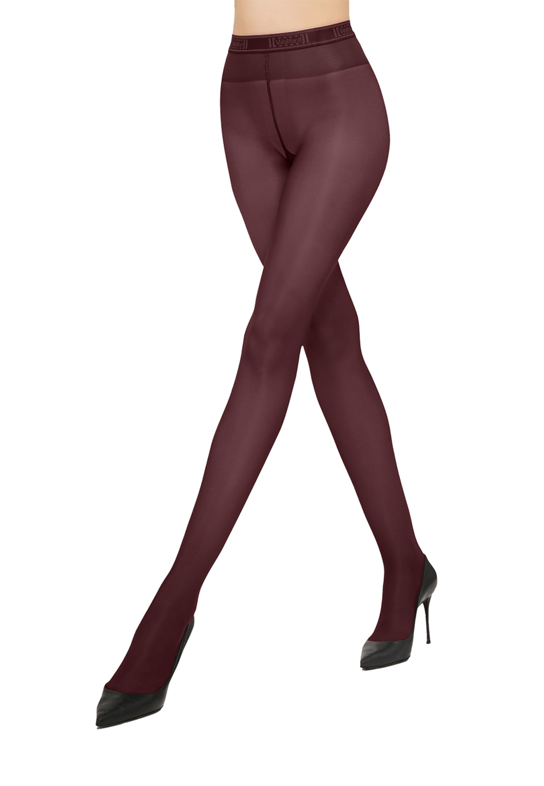 Wolford Collant 40 DEN Donna Blu Admiral Semitrasparente