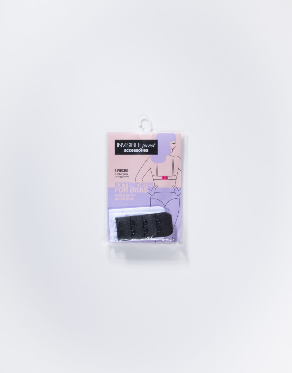 Lovable Invisible Secret prolunghe reggiseno x3 nero bianco ganci regolabili