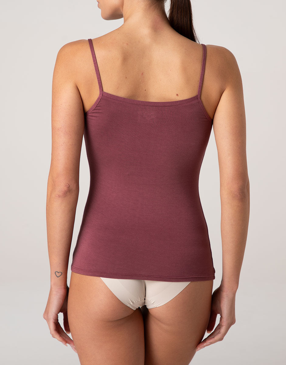 Lovable Basic Soul L7012 Top Viscosa Rosso Amaranto Spalline
