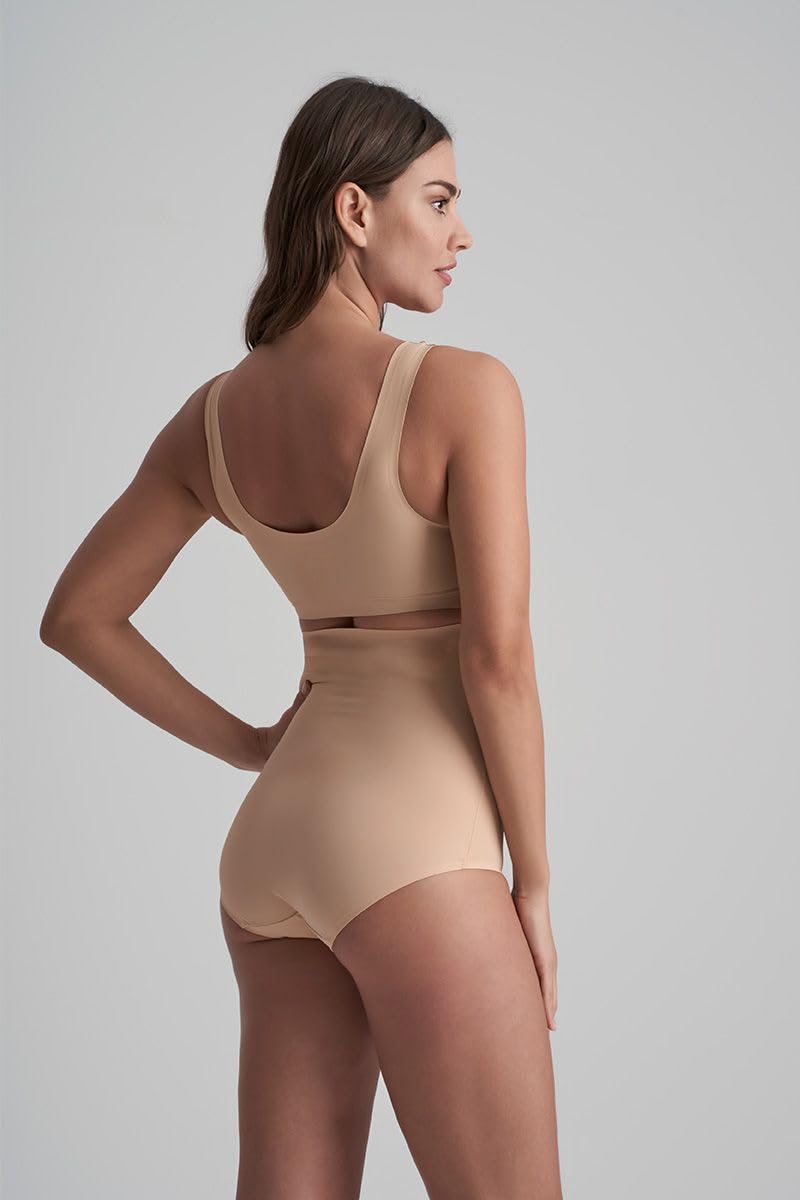 Bye Bra Invisible E30905 slip vita alta contenitivo beige