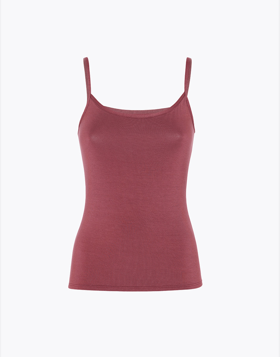 Lovable Basic Soul L7012 Top Viscosa Rosso Amaranto Spalline