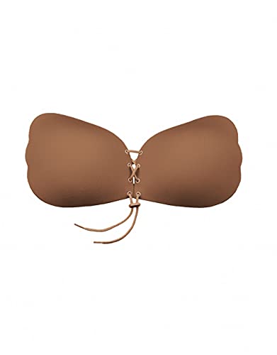 Bye Bra Lace-It Reggiseno Adesivo Marrone Coppa D Push-Up