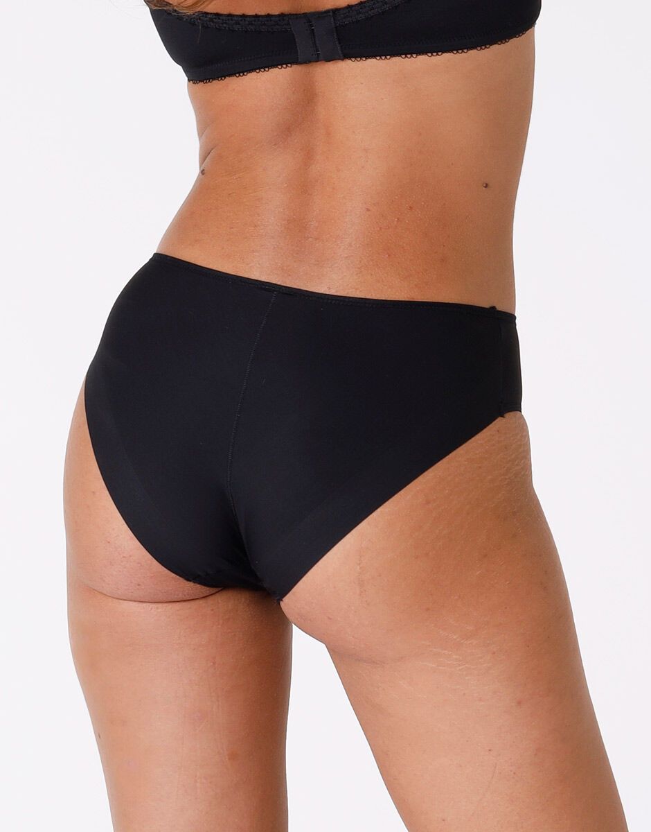 Lovable Invisible L0193 slip midi microfibra nero invisibile